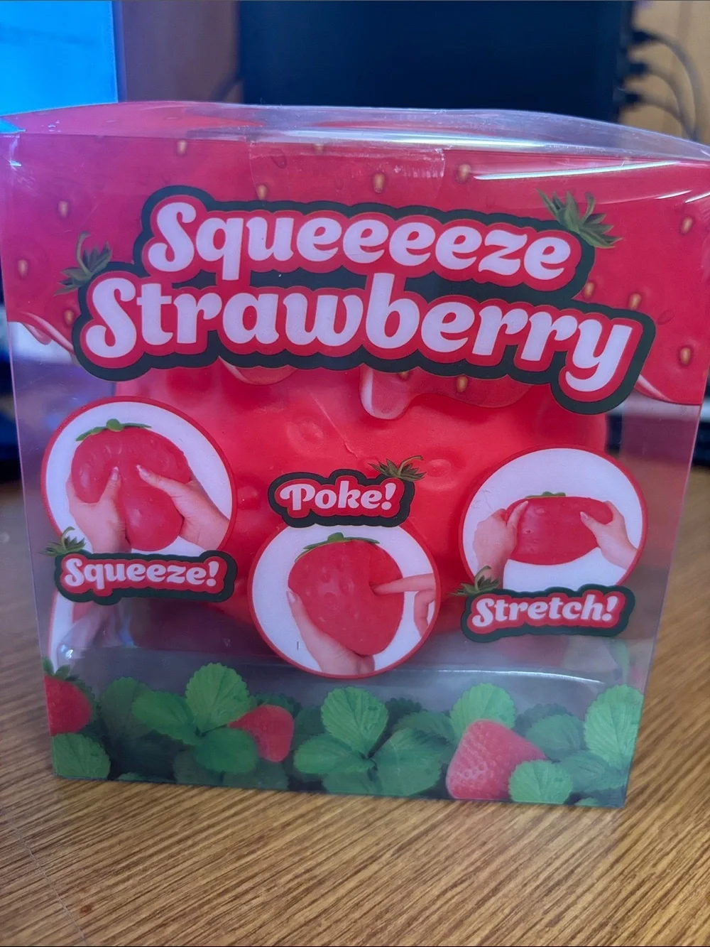 Squeezeeze Strawberry Stress Ball Toy - Red